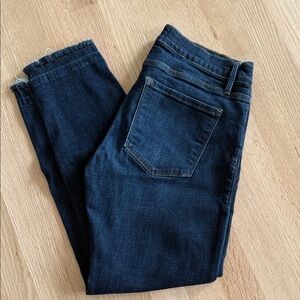 Frame Denim Le Garçon Crop Jeans in Deep Indigo